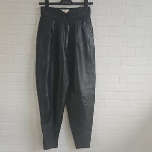 Vintage Leather High-Waisted Pants